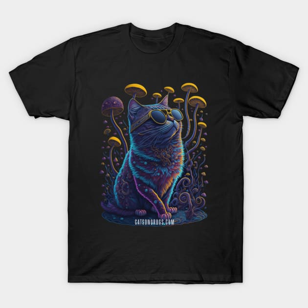 Techno Shirt - Techno Organism - Catsondrugs.com - rave, edm, festival, techno, trippy, music, 90s rave, psychedelic, party, trance, rave music, rave krispies, rave flyer T-Shirt by catsondrugs.com